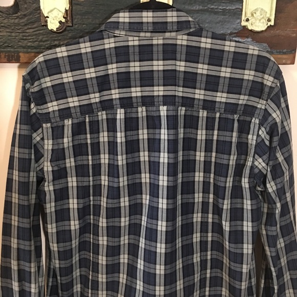 Core by Jack and Jones Munix Blue Plaid Button-Down Shirt Size Large - Picture 8 of 11